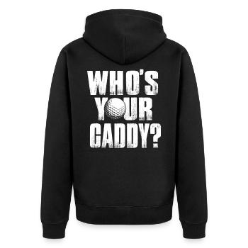 Golf Golfer Golfer Golfer Golf Course - Unisex Premium Organic Zip Hoodie - black - Back - Nico (187cm)