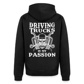 Chauffeurs routiers routiers - Veste à capuche bio Premium Unisexe - noir - Dos - Nico (187cm)