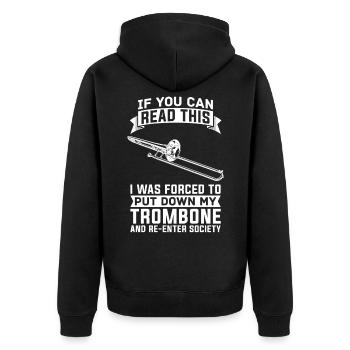 Trombone - Veste à capuche bio Premium Unisexe - noir - Dos - Nico (187cm)