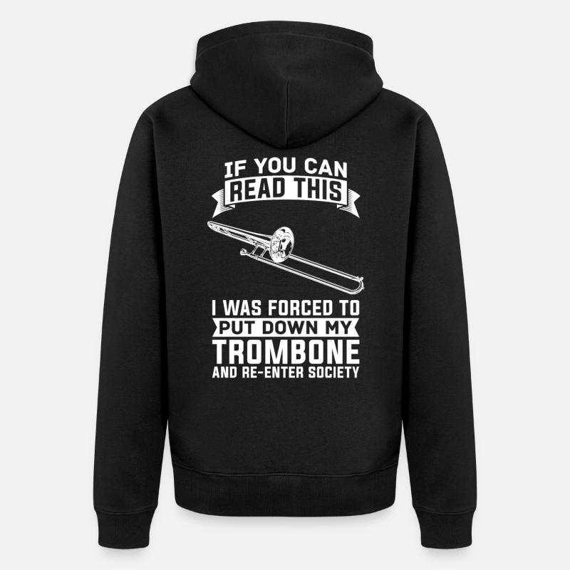 Trombone - Veste à capuche bio Premium Unisexe - noir