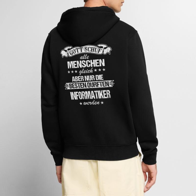 Informatiker Programmierer Informatik Spruch Unisex Premium Bio Zip Hoodie