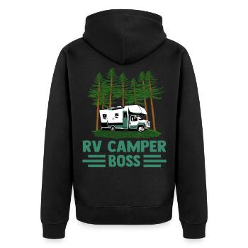 Caravane Camping-car Caravan Camper - Veste à capuche bio Premium Unisexe - noir - Dos - Nico (187cm)