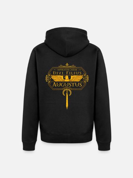 Roman Emperors - Vespasian - Unisex Premium Organic Zip Hoodie - black