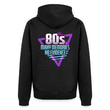 Conception de voiture des années 80 pour une fête des années 80 - Veste à capuche bio Premium Unisexe - noir - Dos - Nico (187cm)