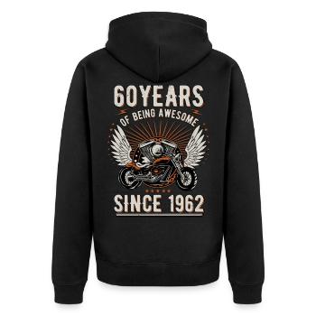 50 Years old Gifts Vintage 1972 50th Birthday - Unisex Premium Organic Zip Hoodie - black - Back - Nico (187cm)
