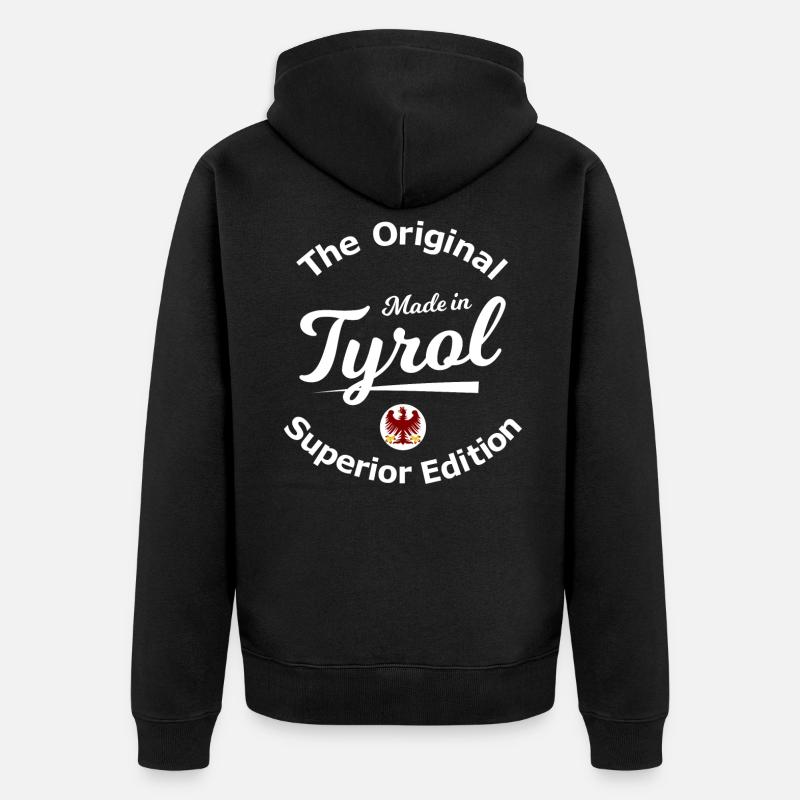 Original Tiroler - Unisex Premium Bio Zip Hoodie - Schwarz