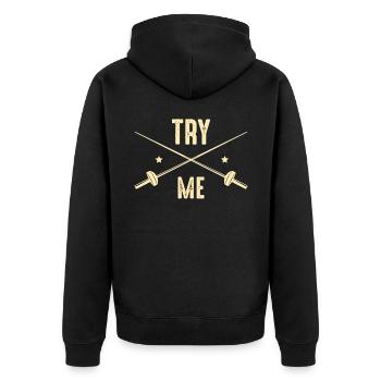 Essayez-moi Escrimeur - Veste à capuche bio Premium Unisexe - noir - Dos - Nico (187cm)