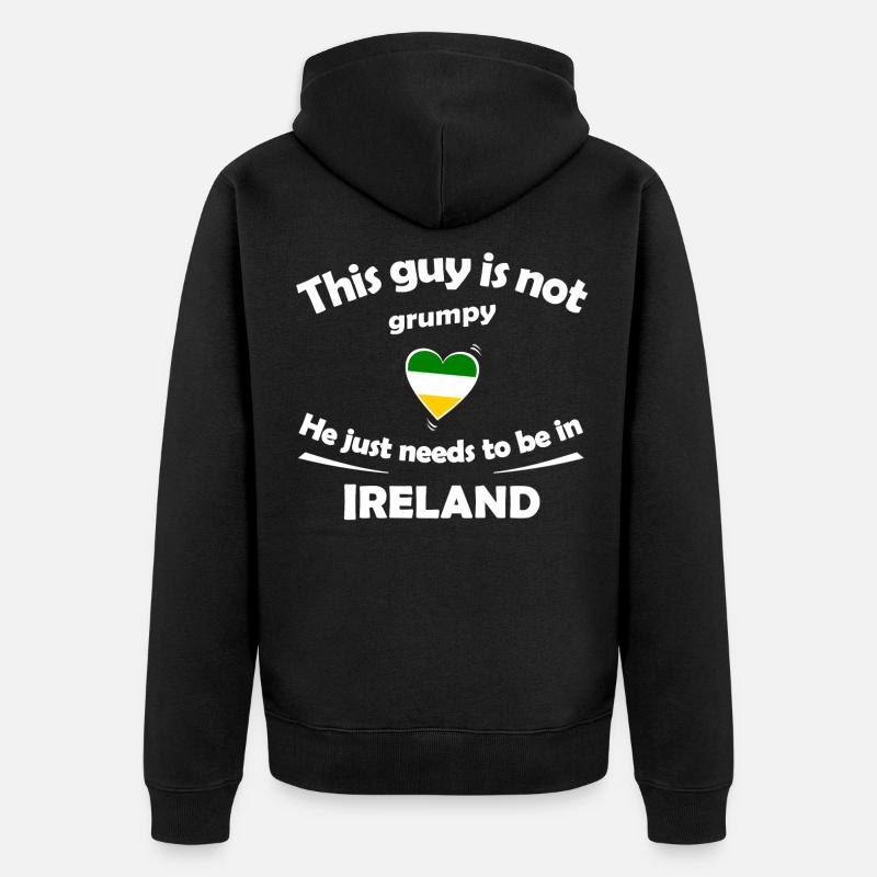 Vacances en Irlande - Veste à capuche bio Premium Unisexe - noir