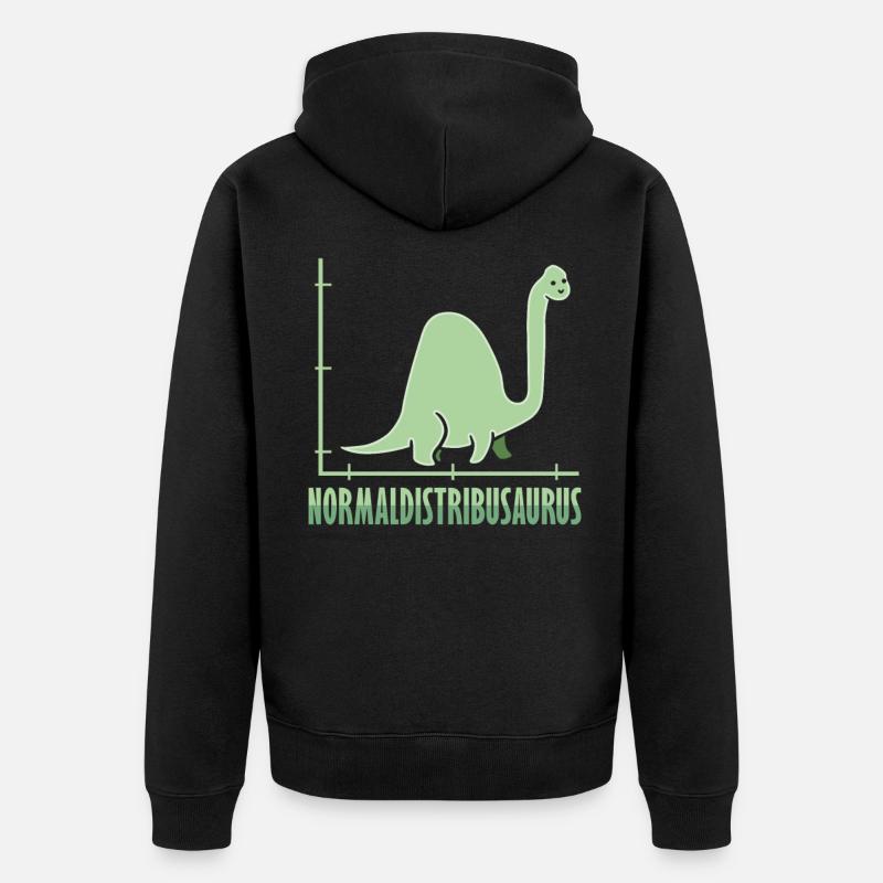 Dinosaure Math Pythagore Mathématicien - Veste à capuche bio Premium Unisexe - noir