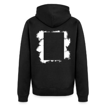 Fond blanc Décoration de forme rectangulaire - Veste à capuche bio Premium Unisexe - noir - Dos - Nico (187cm)