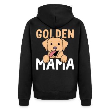 Goldene Mama Golden Retriever - Veste à capuche bio Premium Unisexe - noir - Dos - Nico (187cm)
