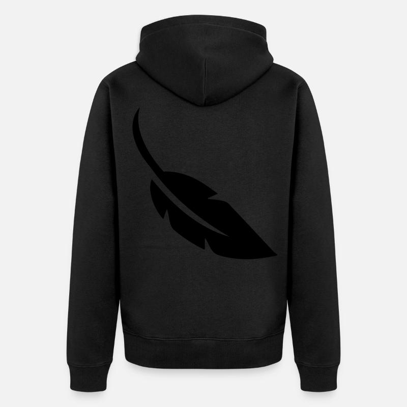 Symbole de plume - Veste à capuche bio Premium Unisexe - noir