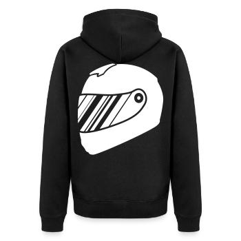 Course de barre de course - Veste à capuche bio Premium Unisexe - noir - Dos - Nico (187cm)