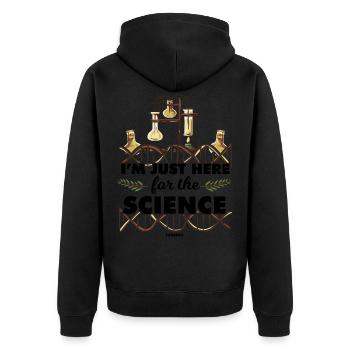 Je suis juste ici pour la science - Veste à capuche bio Premium Unisexe - noir - Dos - Nico (187cm)