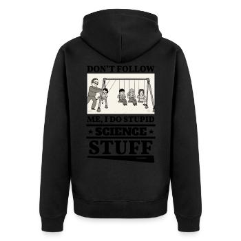 Ne me suivez pas, je fais des trucs scientifiques stupides - Veste à capuche bio Premium Unisexe - noir - Dos - Nico (187cm)