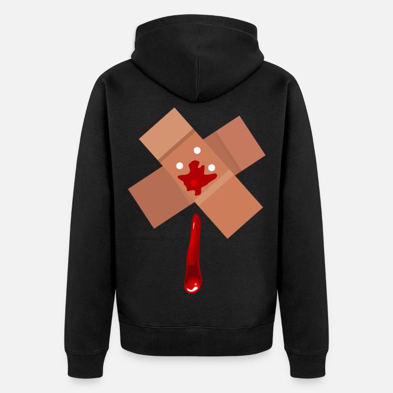 Blessé - Veste à capuche bio Premium Unisexe - noir