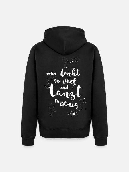 Dancing instead of thinking - Unisex Premium Organic Zip Hoodie - black