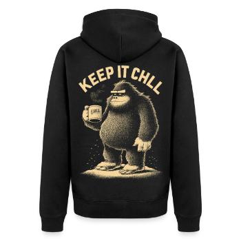 Restez détendu - Veste à capuche bio Premium Unisexe - noir - Dos - Nico (187cm)