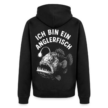 Fish Costume Frogfish Under Water Carnival - Unisex Premium Organic Zip Hoodie - black - Back - Nico (187cm)