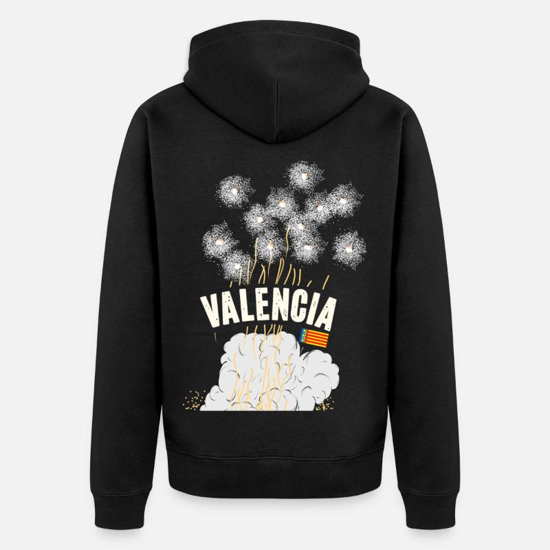 Fallas de Valencia Pyro - Unisex Premium Organic Zip Hoodie - black