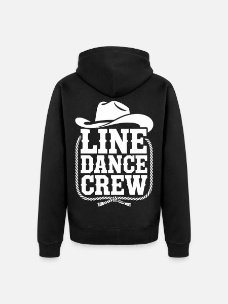 Line Dance Crew Western Logo - Unisex Premium Bio Zip Hoodie - Schwarz