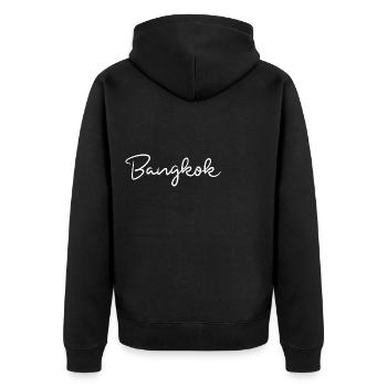 Bangkok - Veste à capuche bio Premium Unisexe - noir - Dos - Nico (187cm)