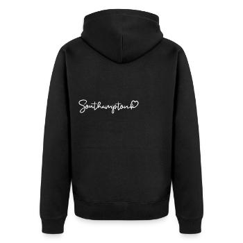 Battement de cœur de Southampton - Veste à capuche bio Premium Unisexe - noir - Dos - Nico (187cm)