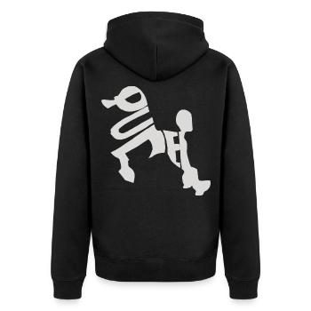 caniche - Veste à capuche bio Premium Unisexe - noir - Dos - Nico (187cm)