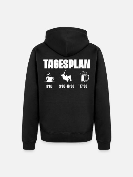 Klettern Bergsport Kletterer - Unisex Premium Bio Zip Hoodie - Schwarz