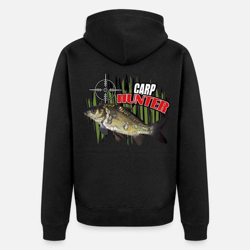 Chasseur de carpes - Veste à capuche bio Premium Unisexe - noir