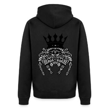 Polygon Spinne König Haustiere Spinnen Fantasy - Unisex Premium Bio Zip Hoodie - Schwarz - Hinten - Nico (187cm)