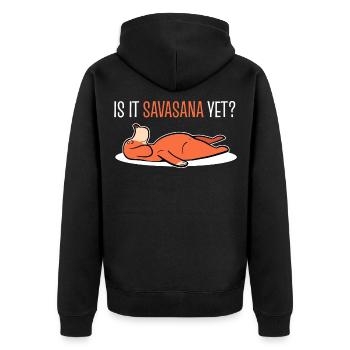 Savasana Méditation Méditer Yoga Yogi - Veste à capuche bio Premium Unisexe - noir - Dos - Nico (187cm)