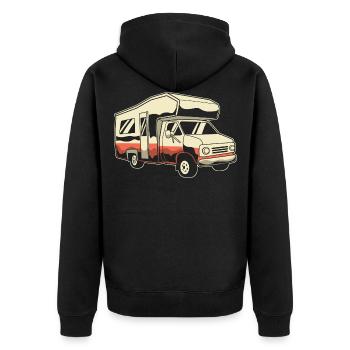 Caravane Camping-car Caravan Camper - Veste à capuche bio Premium Unisexe - noir - Dos - Nico (187cm)