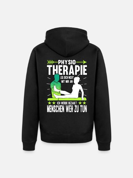 Physiotherapy Physiotherapist Physiotherapy - Unisex Premium Organic Zip Hoodie - black
