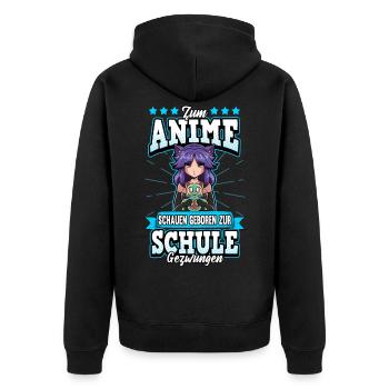 Anime Otaku Weeb Kawaii - Veste à capuche bio Premium Unisexe - noir - Dos - Nico (187cm)