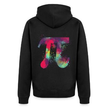 Pi Paint Pi Day Mathematic Mars 14 3 14 Math - Veste à capuche bio Premium Unisexe - noir - Dos - Nico (187cm)