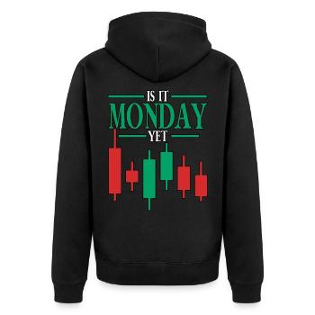 Est-ce lundi encore Blockchain Crypto Trading - Veste à capuche bio Premium Unisexe - noir - Dos - Nico (187cm)