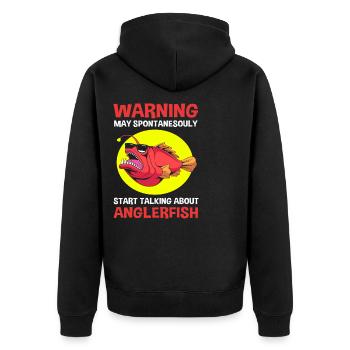 Frogfish - Unisex Premium Organic Zip Hoodie - black - Back - Nico (187cm)