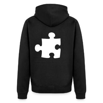 Pièce du puzzle Partenaire Couple Couple Couple d'amoureux - Veste à capuche bio Premium Unisexe - noir - Dos - Nico (187cm)