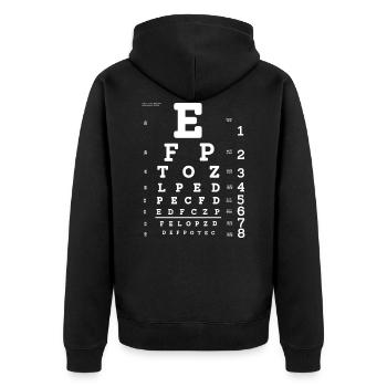 Regarder des images drôles drôle cool opticien - Veste à capuche bio Premium Unisexe - noir - Dos - Nico (187cm)