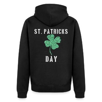 Saint Patrick - Veste à capuche bio Premium Unisexe - noir - Dos - Nico (187cm)