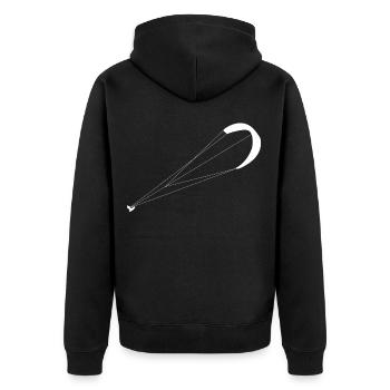 Kite surfing - Unisex Premium Organic Zip Hoodie - black - Back - Nico (187cm)