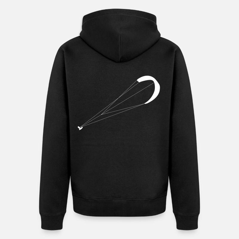 Kite Surfing - Unisex Premium Bio Zip Hoodie - Schwarz