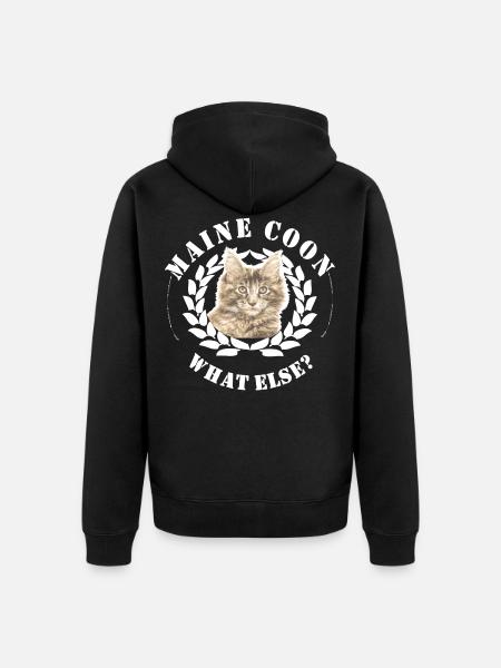 Maine Coon - Unisex Premium Bio Zip Hoodie - Schwarz