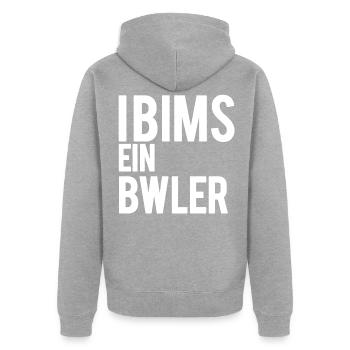 Bwler BWL Betriebswirtschaft BWL Studenten - Unisex Premium Bio Zip Hoodie - Grau meliert - Hinten - Nico (187cm)