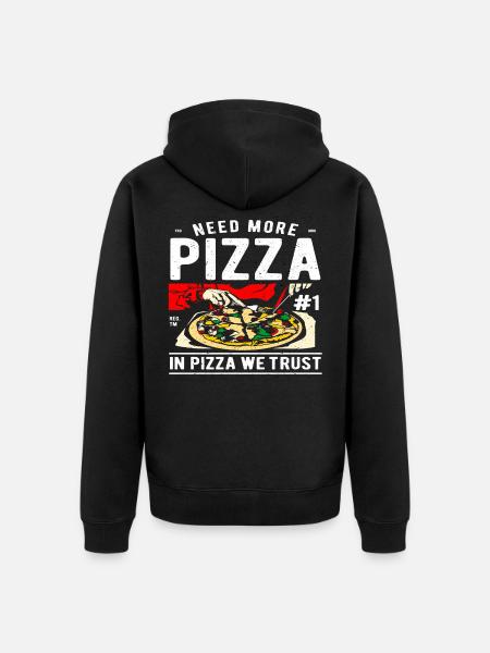 pizza - Veste à capuche bio Premium Unisexe - noir
