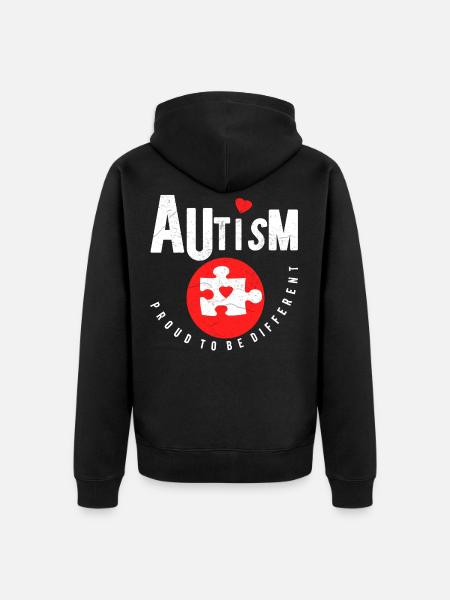 Autism Autism Autist Gift - Unisex Premium Organic Zip Hoodie - black
