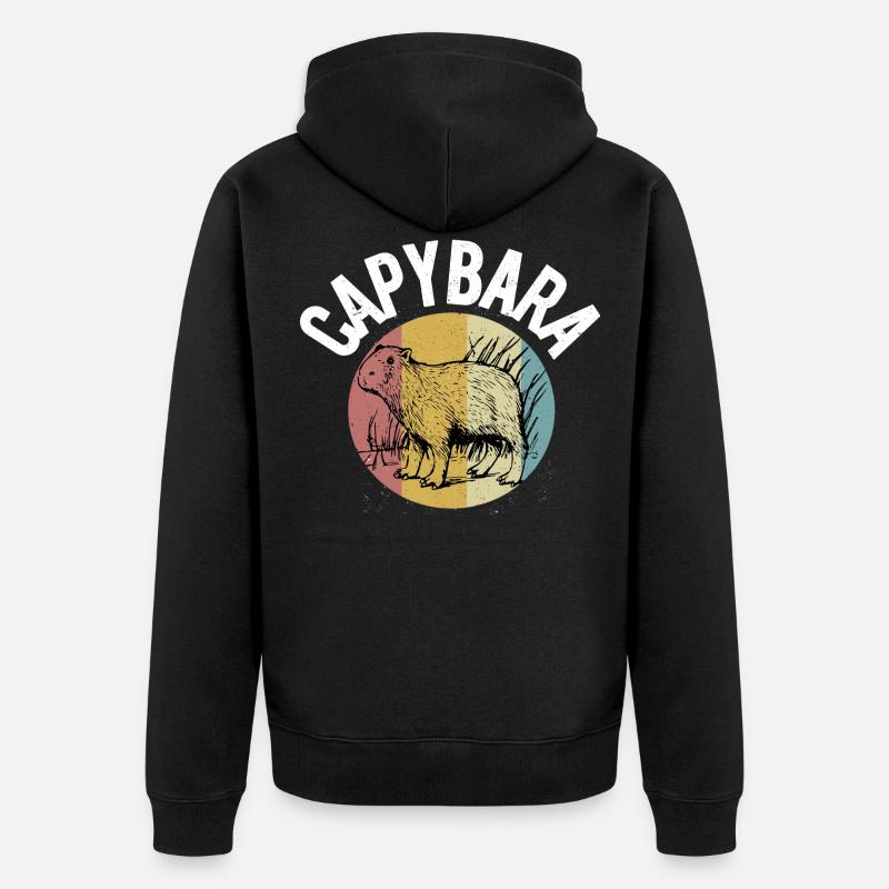 Capybara - Veste à capuche bio Premium Unisexe - noir