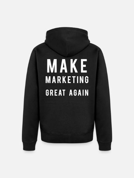 marketing - Unisex Premium Organic Zip Hoodie - black