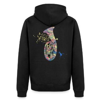 cor ténor e 252 - Veste à capuche bio Premium Unisexe - noir - Dos - Nico (187cm)